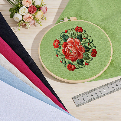 6Pcs Linen Embroidery Fabric DIY-WH0750-428-1