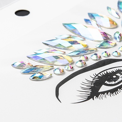Acrylic Face Gems Stickers LS-MRMJ-F014-01-1