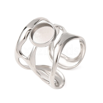 304 Stainless Steel Cuff Ring Components SA-CBA76C4-02P-01-1