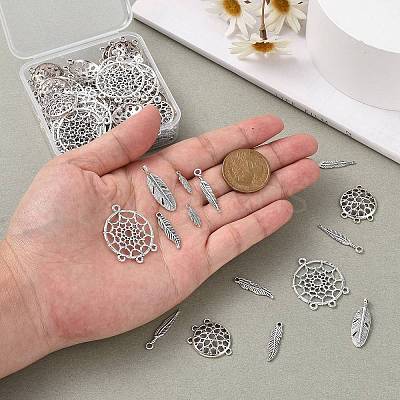 Tibetan Style Alloy Chandelier Components Links and Pendants TIBE-PH0004-47AS-1