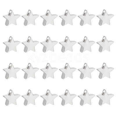24Pcs Sterling Silver Beads STER-BC0001-99-1