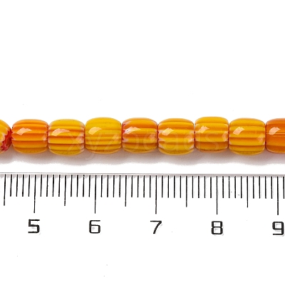 Handmade Lampwork Chevron Beads Strands LAMP-K041-01A-17-1