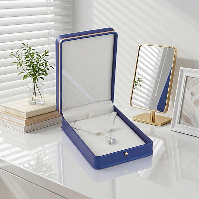 Imitation Leather Pure Color Flip-open Gift Boxes CON-WH0095-238B-03-1