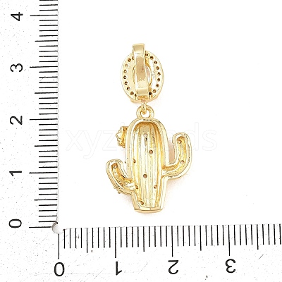 Brass Micro Pave Clear Cubic Zirconia Pendants KK-Z151-12G-01-1