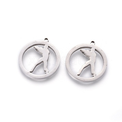 Non-Tarnish 201 Stainless Steel Pendants STAS-F231-071P-1