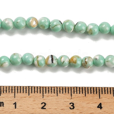 Assembled Synthetic Stone and Trochus Shell Beads Strands G-B128-08A-02-1