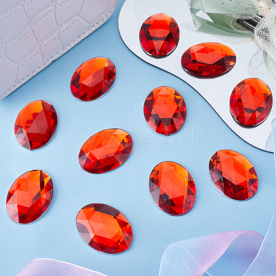 Acrylic Rhinestone Flat Back Cabochons DIY-GF0009-17A-1