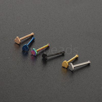 304 Stainless Steel Heart Nose Bone Rings WG0DFB7-04-1