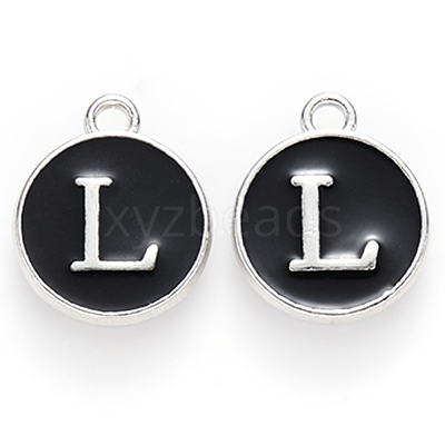 Platinum Plated Alloy Charms X-ENAM-S118-02L-P-1