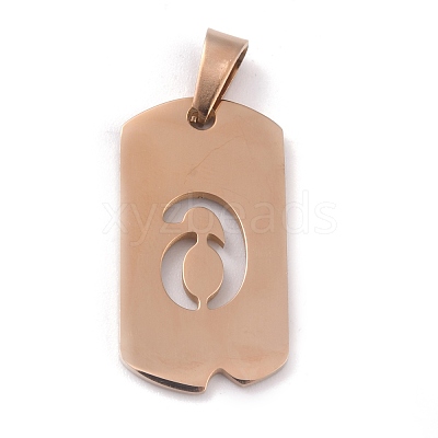 Ion Plating(IP) 304 Stainless Steel Pendants STAS-O127-C06-1