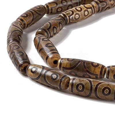 Tibetan Style dZi Beads Strands G-A024-01M-1
