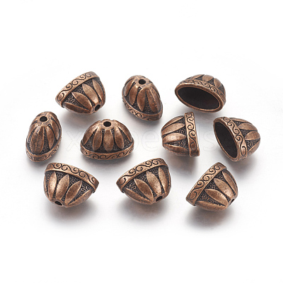 Tibetan Style Alloy Bead Cones TIBE-976-R-FF-1