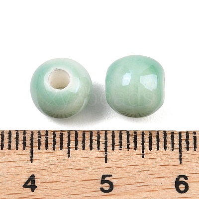 Glazed Porcelain Round Beads PORC-S489-8mm-02-1