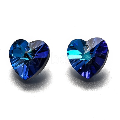 Electroplate Glass Charms G030V10mm-001MB-1