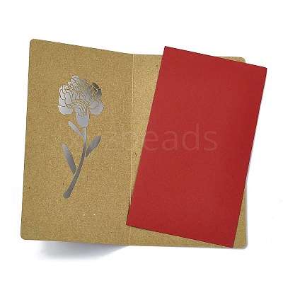 Kraft Paper Greeting Cards AJEW-L093-01B-1