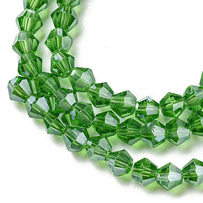 Transparent Electroplate Glass Beads Strands EGLA-A039-T2mm-A03-1