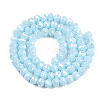 Electroplate Glass Beads Strands EGLA-A044-P6mm-A06-1