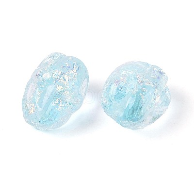 Handmade Foil Glass Beads Strands FOIL-N033-02F-1