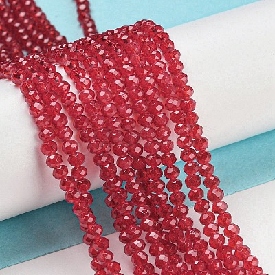 Baking Paint Transparent Glass Beads Strands DGLA-A034-J2mm-B-1