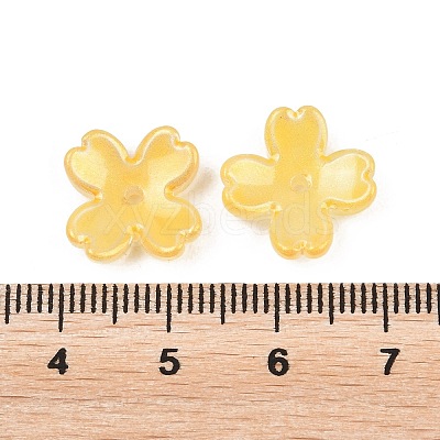 Two Tone Transparent Glass Bead Caps GLAA-Z020-02D-1
