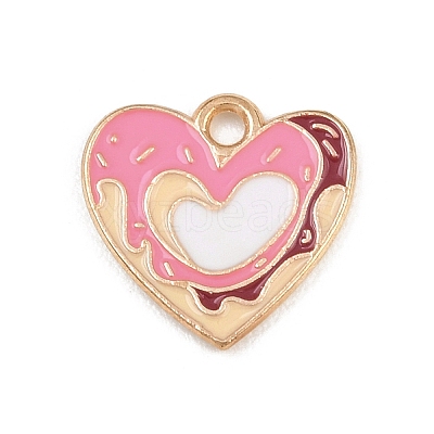 Valentine's Day Alloy Enamel Pendants ENAM-I084-01KCG-12-1