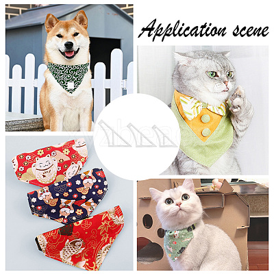 2 Sets Transparent Acrylic Template for Pet's Bandana FIND-AR0002-24-1
