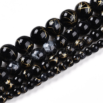 Baking Paint Glass Beads X1-DGLA-N003-10mm-B10-1