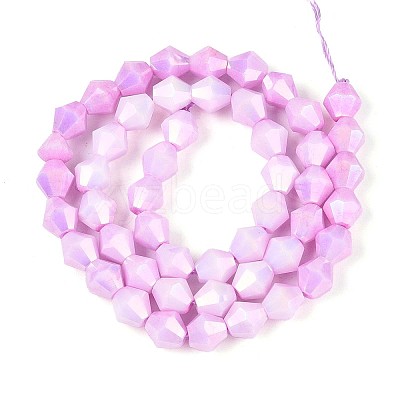 Anti-Tarnish Electroplate Glass Beads Strands GLAA-T025-8mm-13I-1
