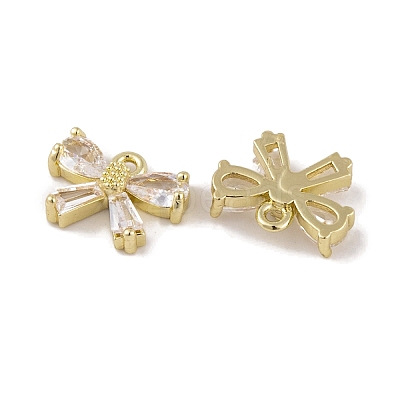 Brass Micro Pave Clear Cubic Zirconia Charms LS-KK-L212-14G-1