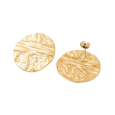 Ion Plating(IP) 304 Stainless Steel Stud Earrings for Women EJEW-P279-42G-1