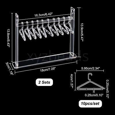 Transparent Acrylic Earring Display Hanging Stands EDIS-PH0001-47-1