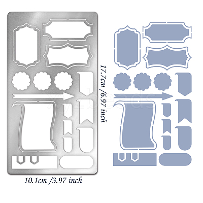 Retro Stainless Steel Metal Cutting Dies Stencils DIY-WH0242-286-1
