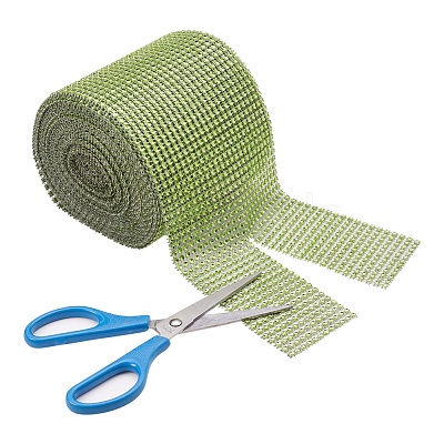 Plastic Mesh Rhinestone Trimming DIY-BC0001-03D-1