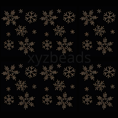 Snowflake Pattern Hotfix Rhinestones DIY-WH0430-205D-1
