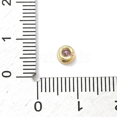 Flat Round Brass Micro Pave Cubic Zirconia Cabochons KK-P345-13G-A01-1