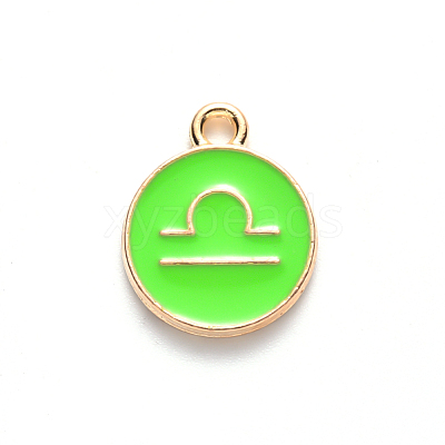 Alloy Enamel Pendants ENAM-S124-01B-06K-1