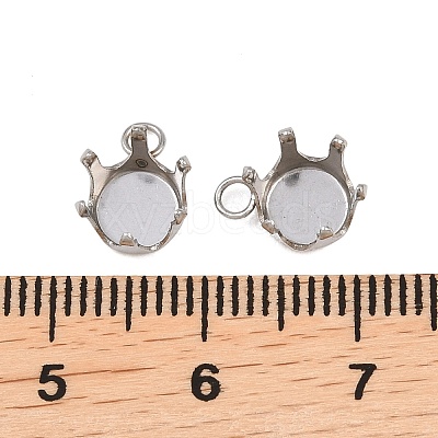 304 Stainless Steel Pendant Rhinestone Claw Charms Settings STAS-B121-01B-P-1