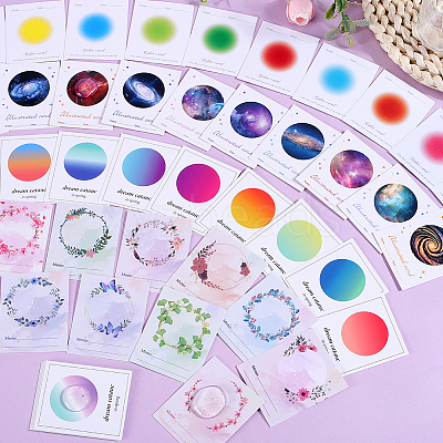 8 Bags 4 Styles Multi-Color Paper Wax Seal Stamp Illustrated Card for Wax Seal Coin AJEW-CP0007-63-1