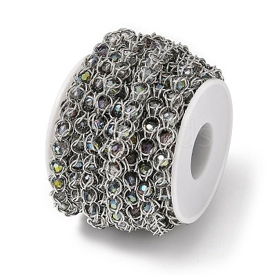 304 Stainless Steel Glass Link Chains CHS-L029-10P-03-1