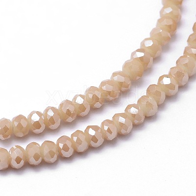 Faceted Rondelle Full Rainbow Plated Electroplate Glass Beads Strands X-EGLA-M004-2mm-A12-1
