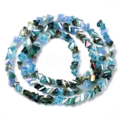 Electroplate Glass Beads Strands X-EGLA-N002-06C-1