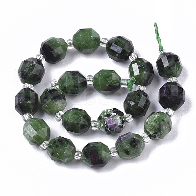 Natural Ruby in Zoisite Beads Strands G-R462-08-1