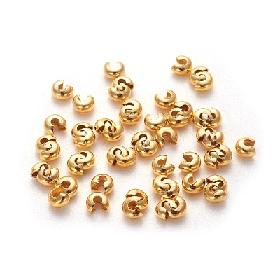 Iron Crimp Beads Covers X-IFIN-H029-G-1