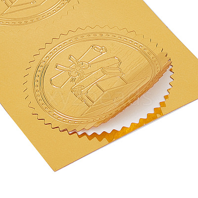 Self Adhesive Gold Foil Embossed Stickers DIY-WH0211-070-1
