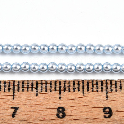 Baking Paint Pearlized Glass Pearl Bead Strands HY-N002-2mm-A05-1