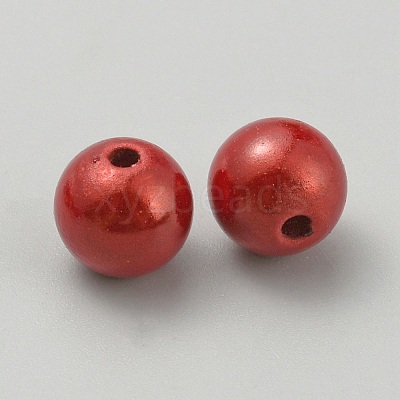 Matte Spray Painted Acrylic Beads OACR-TAC0001-13F-1