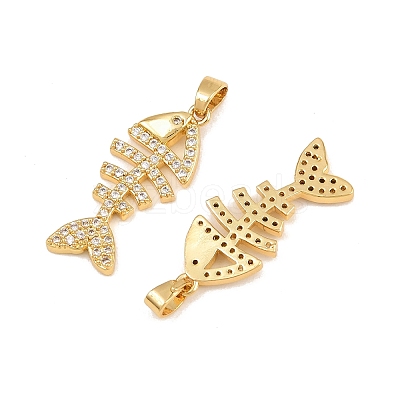 Brass Micro Pave Cubic Zirconia Pendants CU-CBA415D-09G-01-1