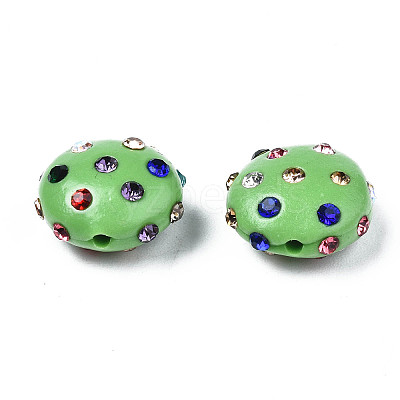 Polymer Clay Rhinestone Beads RB-S056-27J-1