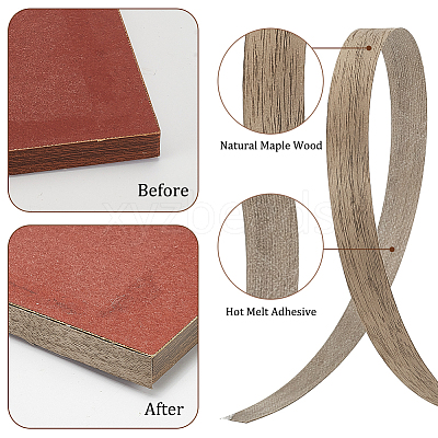 Walnut Edge Banding Strip DIY-WH0504-286A-1