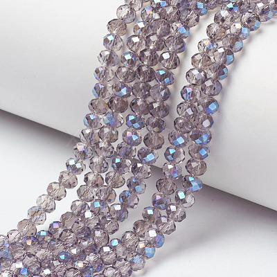 Electroplate Glass Beads Strands EGLA-A034-T6mm-I11-1